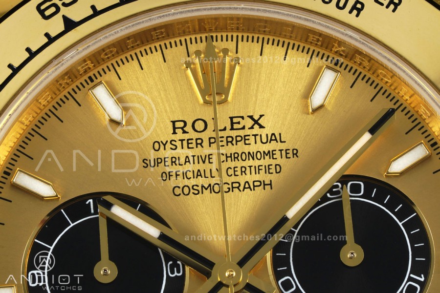 Daytona 126508 YG UFO 1:1 Best Edition YG/Black Dial on YG Bracelet UF4131 (Free Sprung)