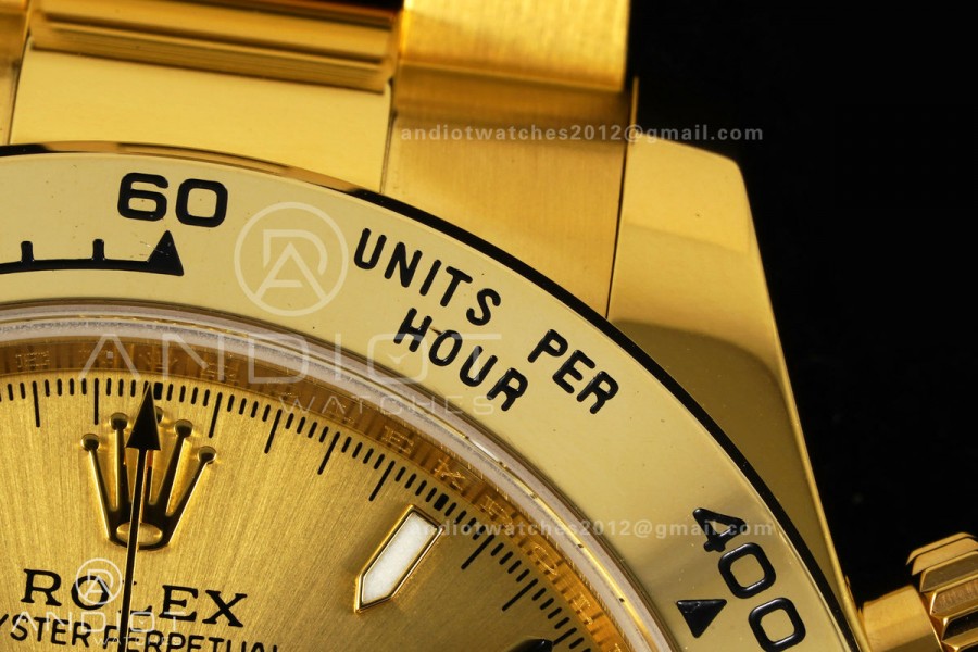 Daytona 126508 YG UFO 1:1 Best Edition YG/Black Dial on YG Bracelet UF4131 (Free Sprung)