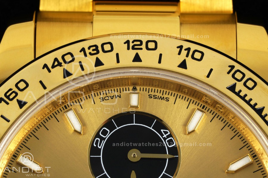 Daytona 126508 YG UFO 1:1 Best Edition YG/Black Dial on YG Bracelet UF4131 (Free Sprung)