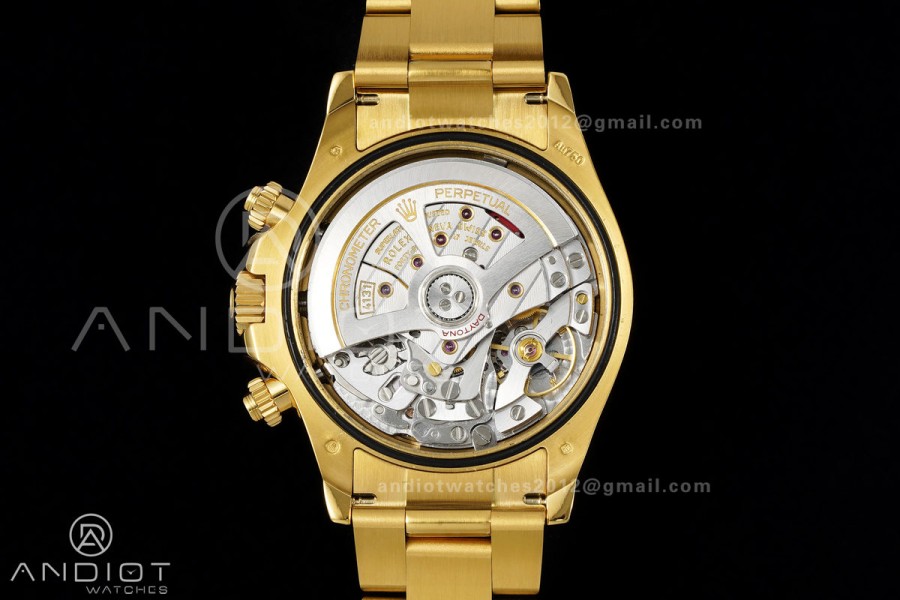 Daytona 126508 YG UFO 1:1 Best Edition Black/YG Dial on YG Bracelet UF4131 (Free Sprung)