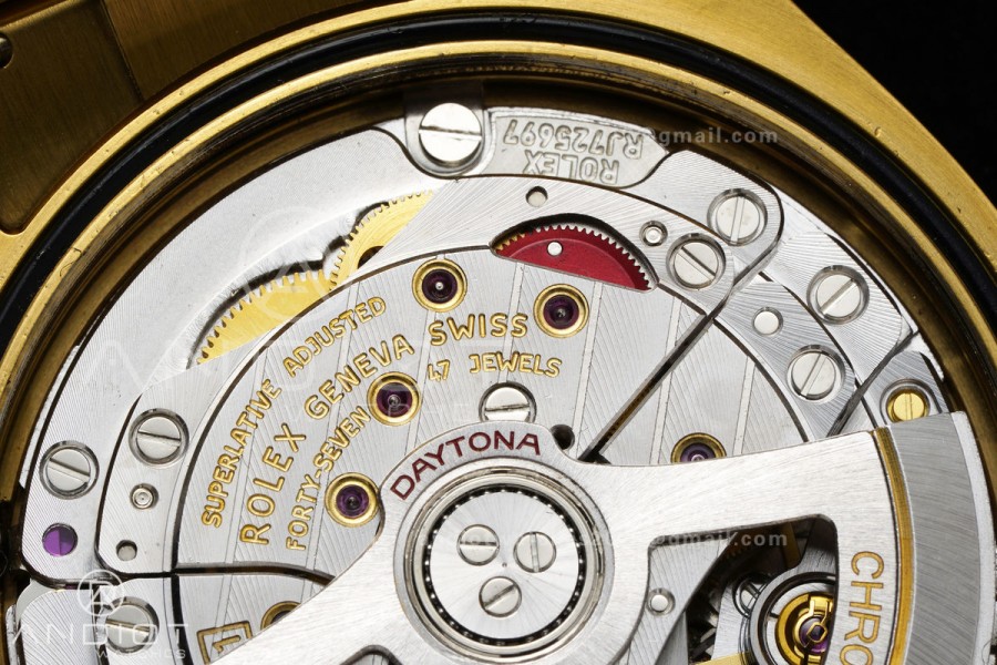 Daytona 126508 YG UFO 1:1 Best Edition Black/YG Dial on YG Bracelet UF4131 (Free Sprung)