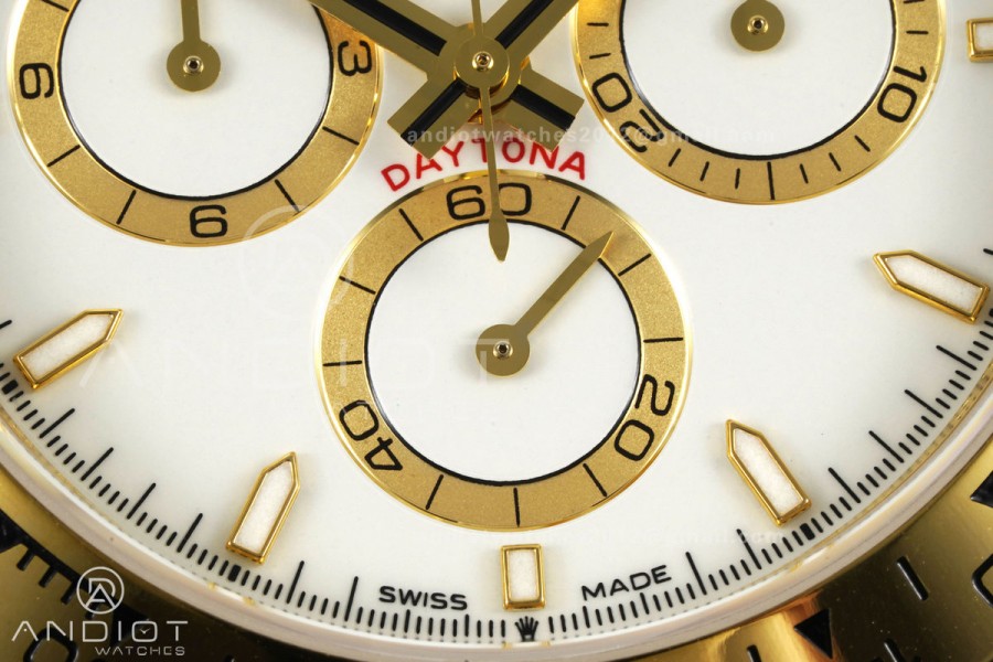 Daytona 126508 YG UFO 1:1 Best Edition White Dial on YG Bracelet UF4131 (Free Sprung)