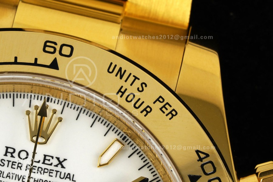 Daytona 126508 YG UFO 1:1 Best Edition White Dial on YG Bracelet UF4131 (Free Sprung)