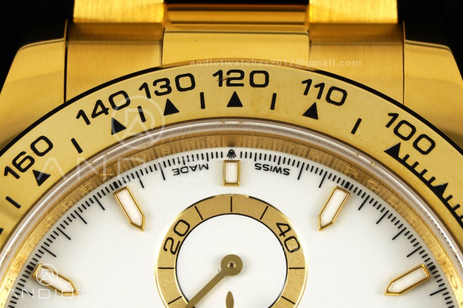 Daytona 126508 YG UFO 1:1 Best Edition White Dial on YG Bracelet UF4131 (Free Sprung)