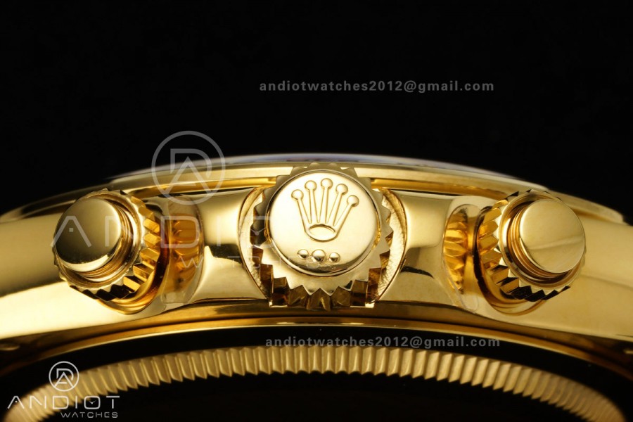 Daytona 126508 YG UFO 1:1 Best Edition Black Dial on YG Bracelet UF4131 (Free Sprung)