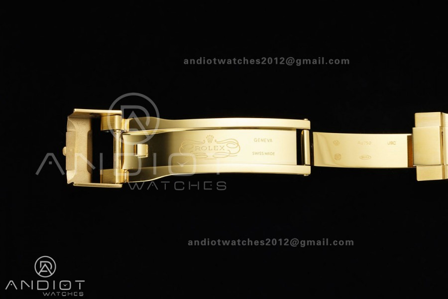 Daytona 126508 YG UFO 1:1 Best Edition Black/YG Diamonds Dial on YG Bracelet UF4131 (Free Sprung)