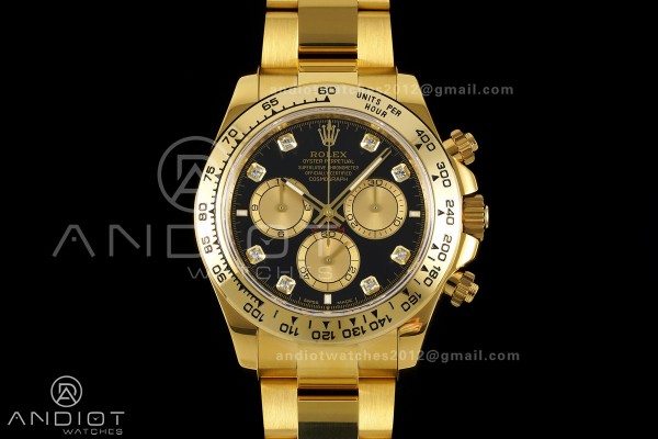 Daytona 126508 YG UFO 1:1 Best Edition Black/YG Di...