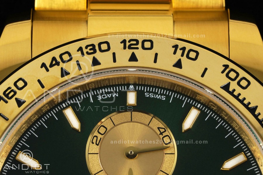 Daytona 126508 YG UFO 1:1 Best Edition Green/YG Dial on YG Bracelet UF4131 (Free Sprung)