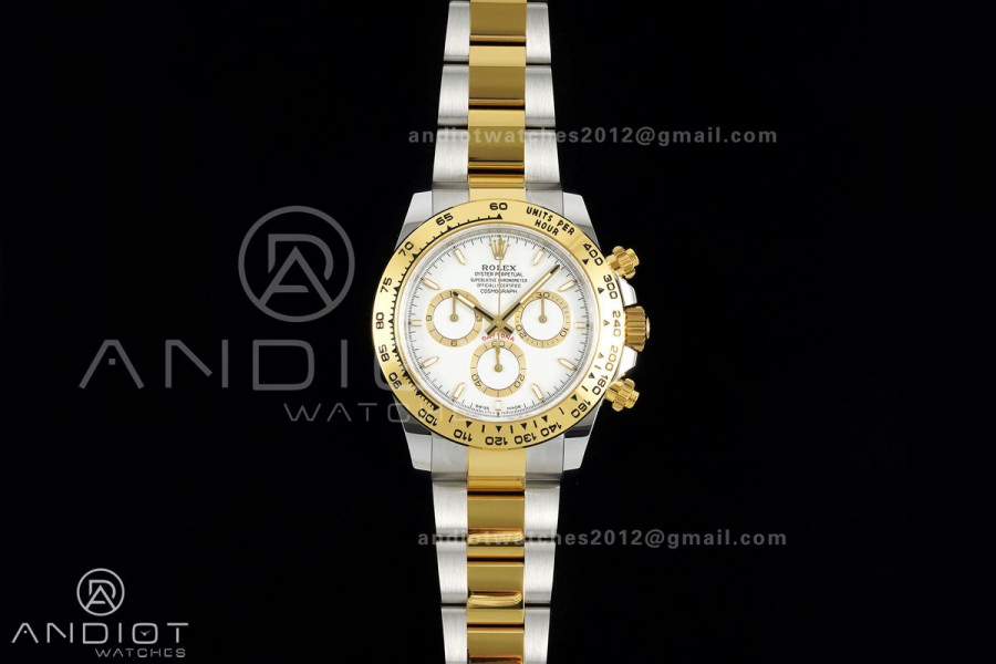 Daytona 126503 SS/YG UFO 1:1 Best Edition White Dial on SS/YG Bracelet UF4131 (Free Sprung)