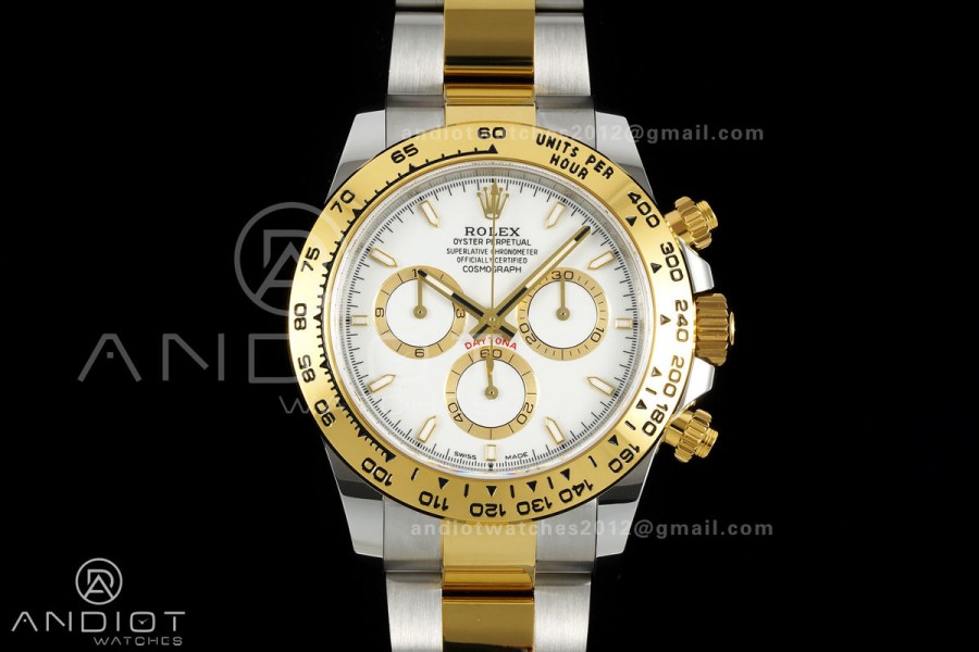 Daytona 126503 SS/YG UFO 1:1 Best Edition White Dial on SS/YG Bracelet UF4131 (Free Sprung)
