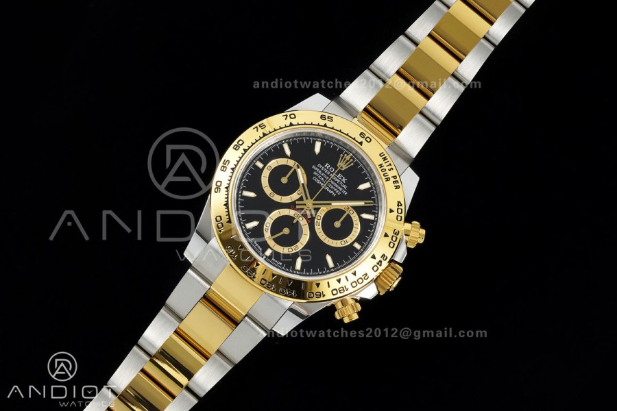 Daytona 126503 SS/YG UFO 1:1 Best Edition Black Dial on SS/YG Bracelet UF4131 (Free Sprung)