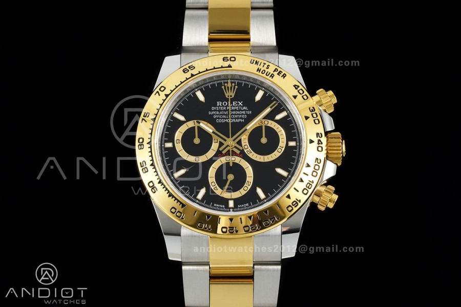 Daytona 126503 SS/YG UFO 1:1 Best Edition Black Dial on SS/YG Bracelet UF4131 (Free Sprung)