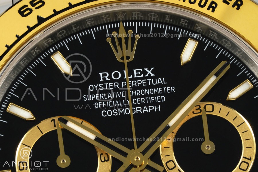 Daytona 126503 SS/YG UFO 1:1 Best Edition Black Dial on SS/YG Bracelet UF4131 (Free Sprung)