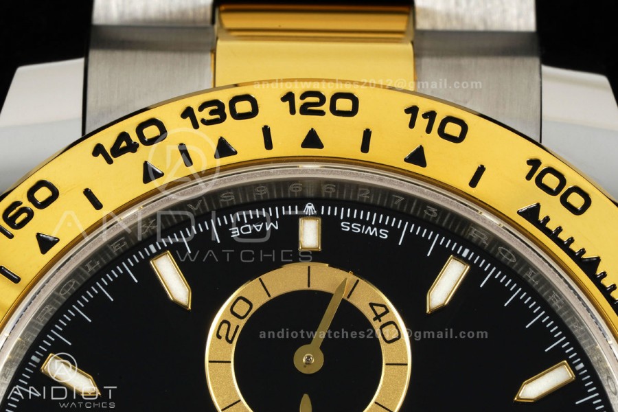 Daytona 126503 SS/YG UFO 1:1 Best Edition Black Dial on SS/YG Bracelet UF4131 (Free Sprung)