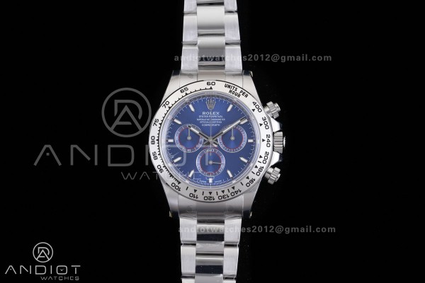 Daytona 126509 VSF 1:1 Best Edition 904L Steel Blue Dial on SS Braclet VS4131 V3 (Weighted)