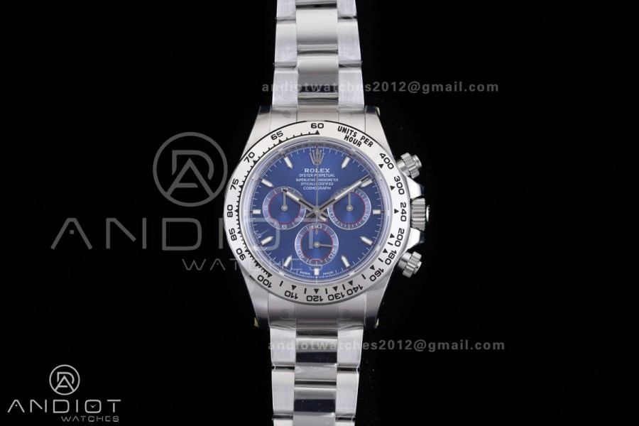 Daytona 126509 VSF 1:1 Best Edition 904L Steel Blue Dial on SS Braclet VS4131 V3 (Weighted)