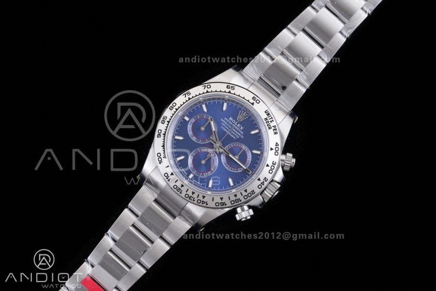 Daytona 126509 VSF 1:1 Best Edition 904L Steel Blue Dial on SS Braclet VS4131 V3 (Weighted)