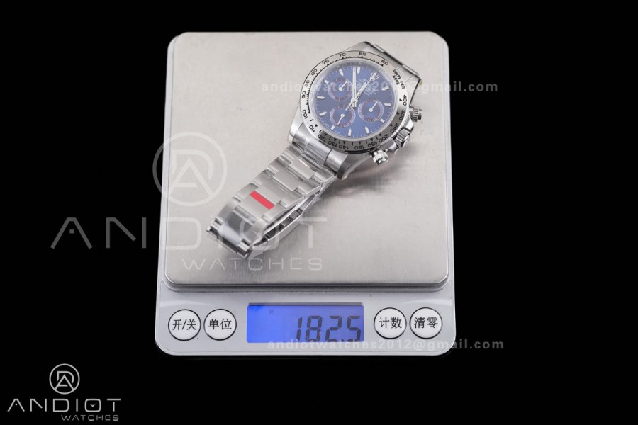 Daytona 126509 VSF 1:1 Best Edition 904L Steel Blue Dial on SS Braclet VS4131 V3 (Weighted)