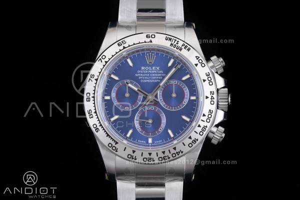 Daytona 126509 VSF 1:1 Best Edition 904L Steel Blue Dial on SS Braclet VS4131 V3 (Weighted)