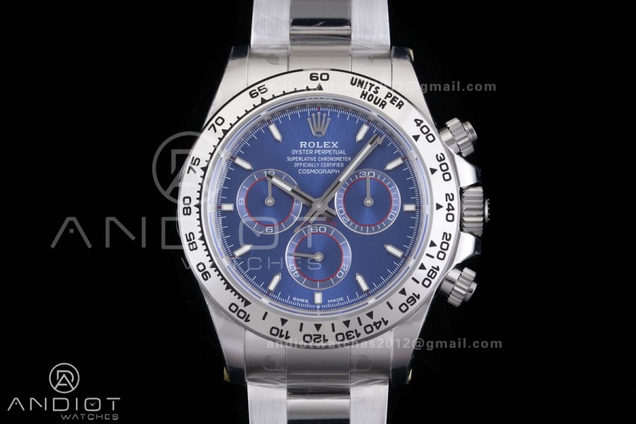 Daytona 126509 VSF 1:1 Best Edition 904L Steel Blue Dial on SS Braclet VS4131 V3 (Weighted)