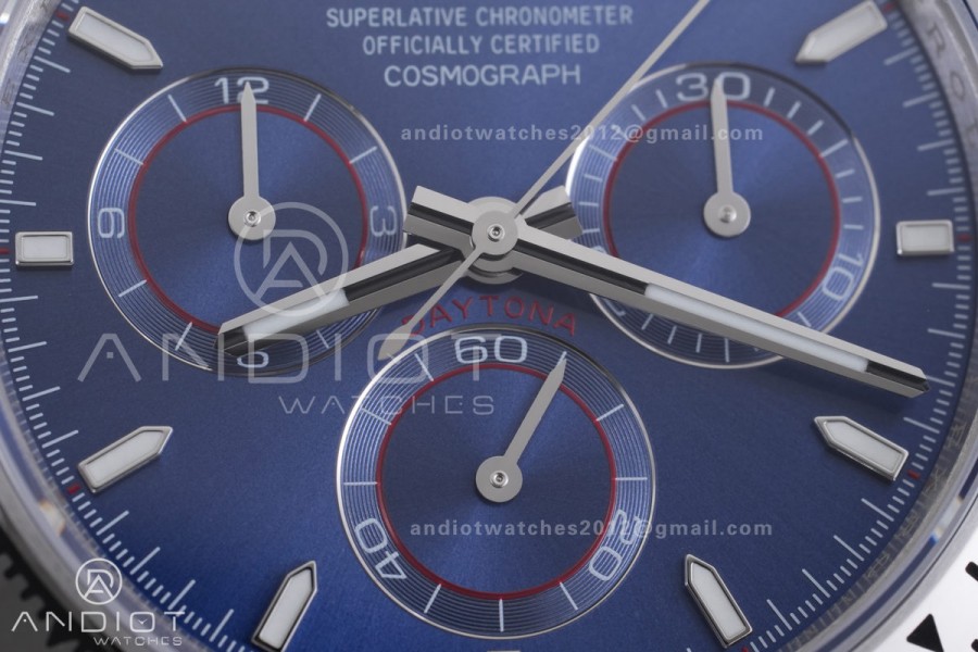 Daytona 126509 VSF 1:1 Best Edition 904L Steel Blue Dial on SS Braclet VS4131 V3 (Weighted)