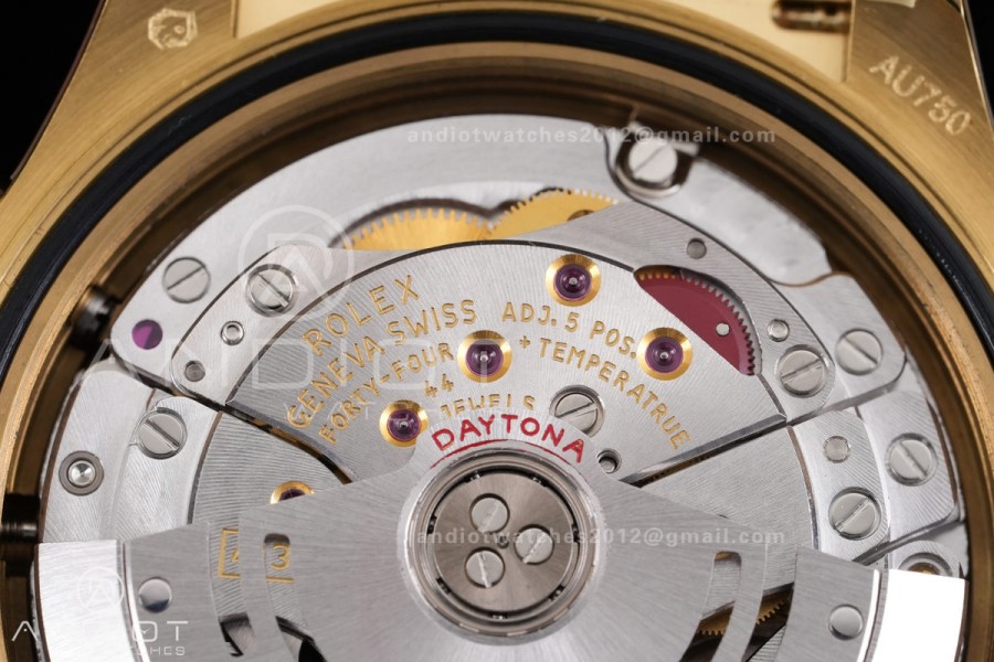 Daytona 116518 3CF 1:1 Best Edition Black/YG Dial on Oysterflex Strap DD4130 (Mod Version)