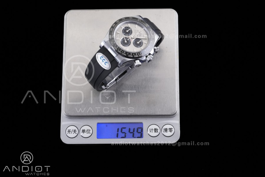 Daytona 116519 SS 3CF 1:1 Best Edition Gray/Black Dial on Oysterflex Strap DD4130 V2 (Mod Version)