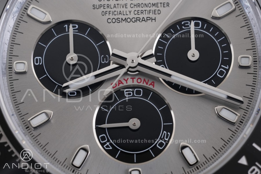 Daytona 116519 SS 3CF 1:1 Best Edition Gray/Black Dial on Oysterflex Strap DD4130 V2 (Mod Version)