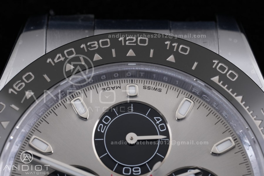 Daytona 116519 SS 3CF 1:1 Best Edition Gray/Black Dial on Oysterflex Strap DD4130 V2 (Mod Version)