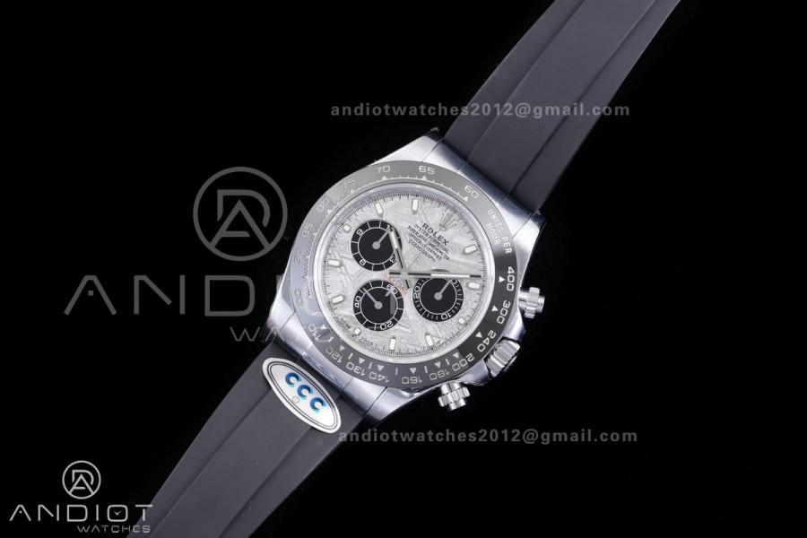 Daytona 116519 SS 3CF 1:1 Best Edition Meteorite Dial on Oysterflex Strap DD4130 V2 (Mod Version)