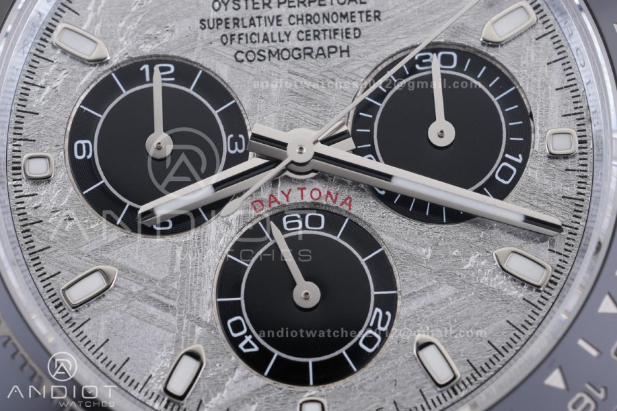 Daytona 116519 SS 3CF 1:1 Best Edition Meteorite Dial on Oysterflex Strap DD4130 V2 (Mod Version)
