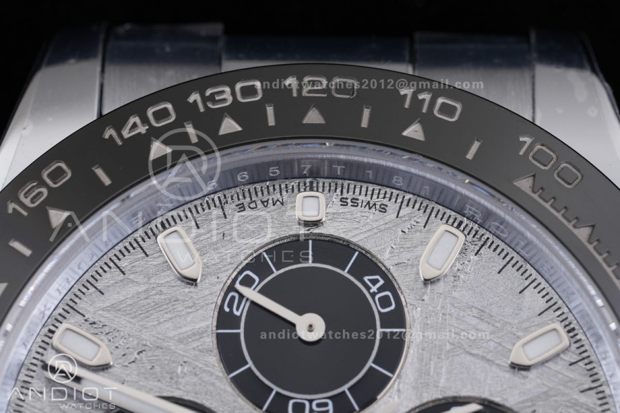 Daytona 116519 SS 3CF 1:1 Best Edition Meteorite Dial on Oysterflex Strap DD4130 V2 (Mod Version)