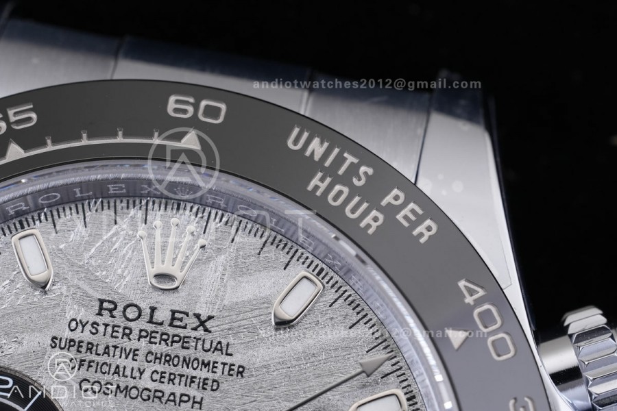Daytona 116519 SS 3CF 1:1 Best Edition Meteorite Dial on Oysterflex Strap DD4130 V2 (Mod Version)
