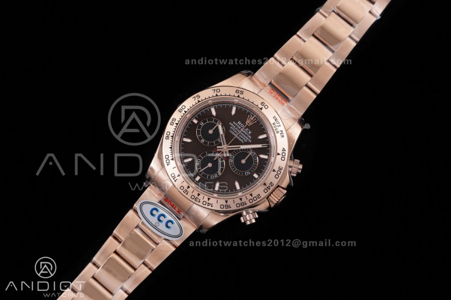 Daytona 126515 3CF 1:1 Best Edition Chocolate Dial on RG Bracelet DD4131 (Gain Weight)