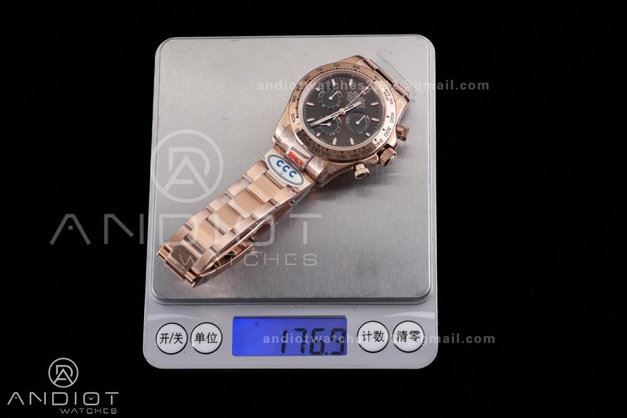 Daytona 126515 3CF 1:1 Best Edition Chocolate Dial on RG Bracelet DD4131 (Gain Weight)