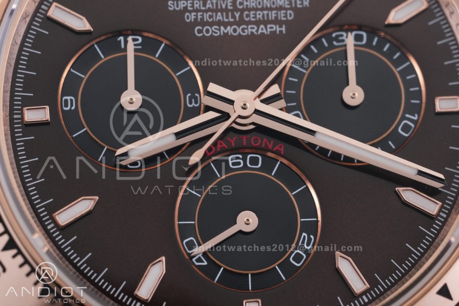 Daytona 126515 3CF 1:1 Best Edition Chocolate Dial on RG Bracelet DD4131 (Gain Weight)