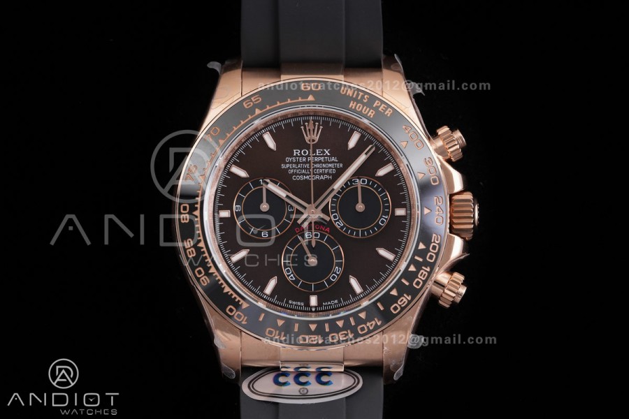 Daytona 126515 3CF 1:1 Best Edition Chocolate Dial on Oysterflex Strap DD4131 (Gain Weight)