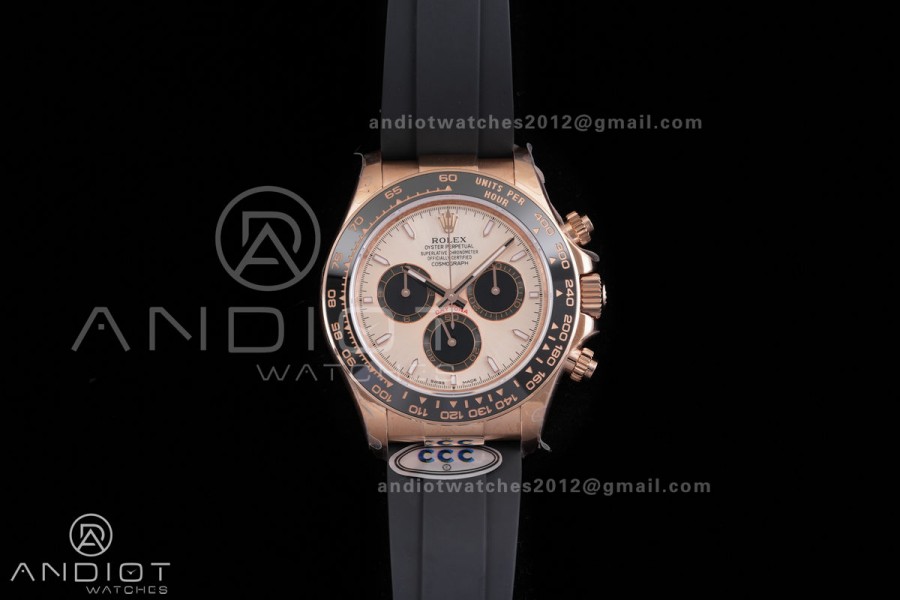 Daytona 126515 3CF 1:1 Best Edition RG/BLACK Dial on Oysterflex Strap DD4131 (Gain Weight)