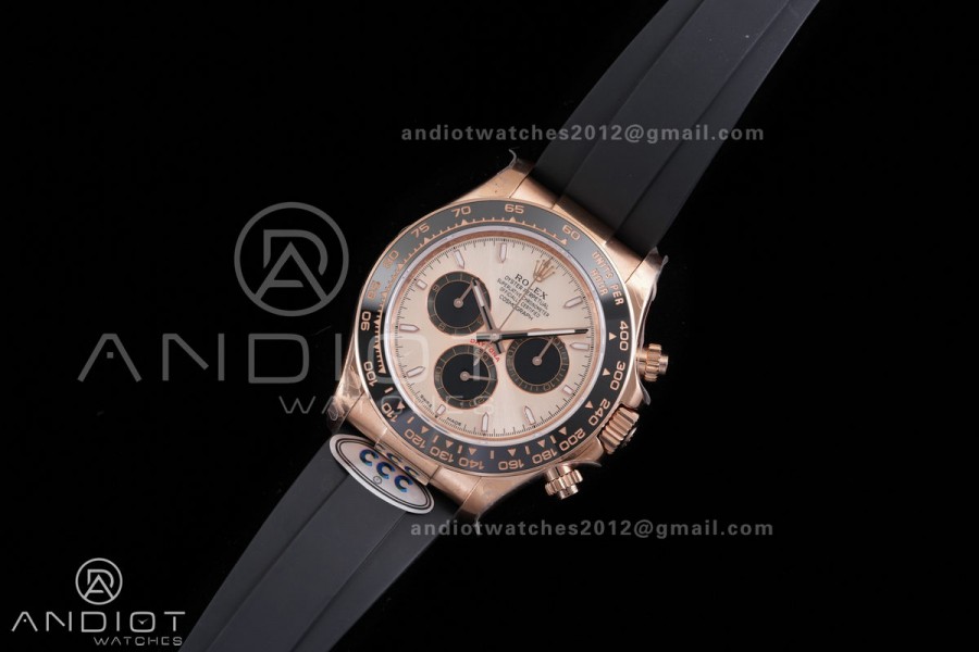 Daytona 126515 3CF 1:1 Best Edition RG/BLACK Dial on Oysterflex Strap DD4131 (Gain Weight)