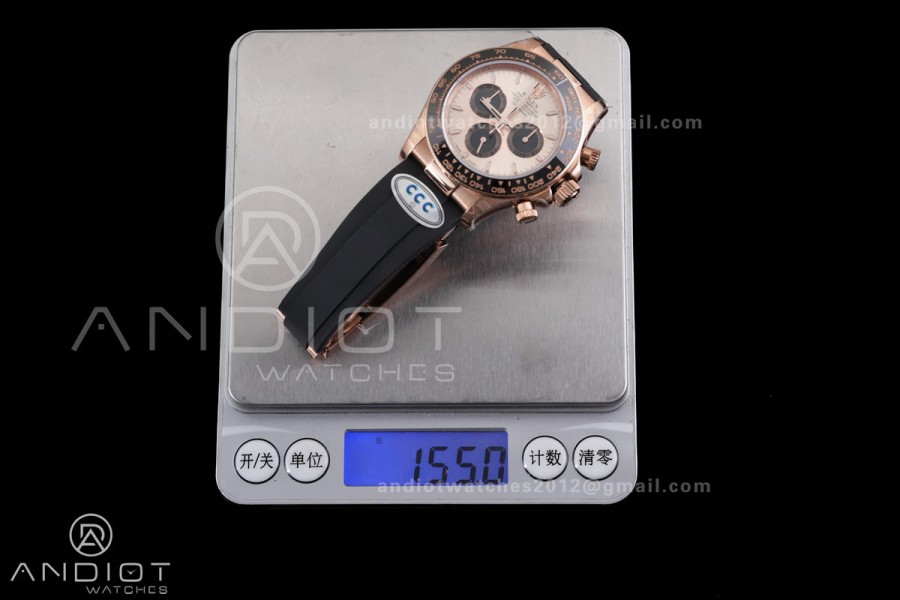 Daytona 126515 3CF 1:1 Best Edition RG/BLACK Dial on Oysterflex Strap DD4131 (Gain Weight)