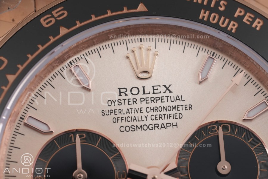 Daytona 126515 3CF 1:1 Best Edition RG/BLACK Dial on Oysterflex Strap DD4131 (Gain Weight)