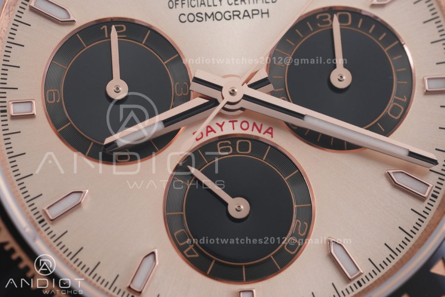 Daytona 126515 3CF 1:1 Best Edition RG/BLACK Dial on Oysterflex Strap DD4131 (Gain Weight)