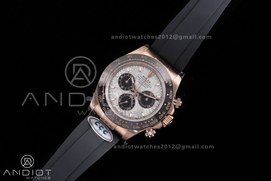 Daytona 116515 RG 3CF 1:1 Best Edition Meteorite Dial on Oysterflex Strap DD4130 V2 (Mod Version)