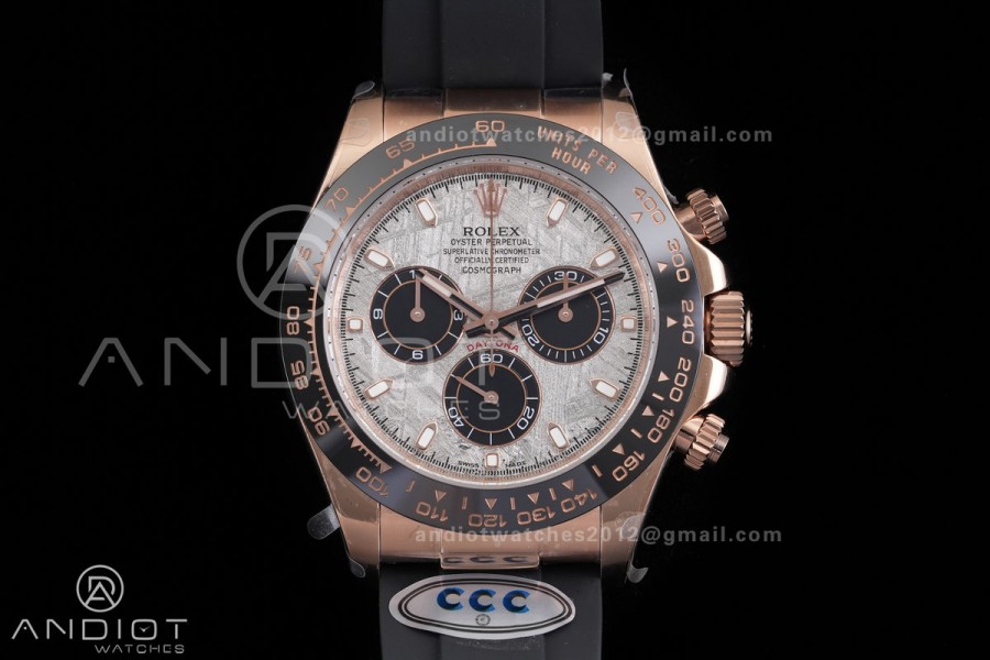 Daytona 116515 RG 3CF 1:1 Best Edition Meteorite Dial on Oysterflex Strap DD4130 V2 (Mod Version)