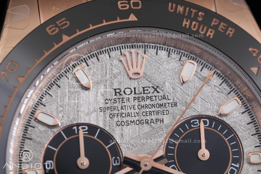 Daytona 116515 RG 3CF 1:1 Best Edition Meteorite Dial on Oysterflex Strap DD4130 V2 (Mod Version)