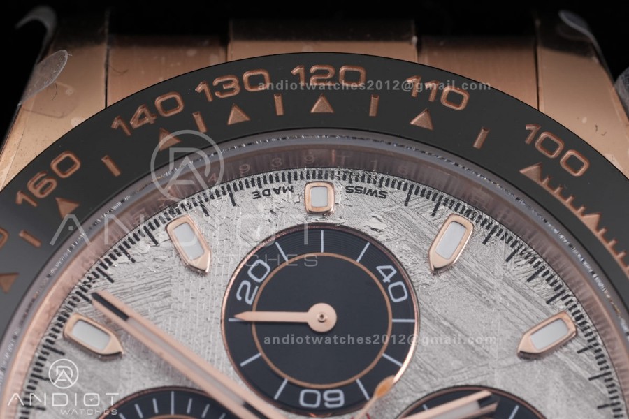 Daytona 116515 RG 3CF 1:1 Best Edition Meteorite Dial on Oysterflex Strap DD4130 V2 (Mod Version)