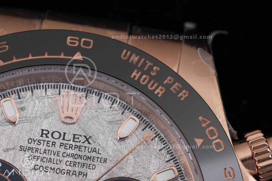 Daytona 116515 RG 3CF 1:1 Best Edition Meteorite Dial on Oysterflex Strap DD4130 V2 (Mod Version)