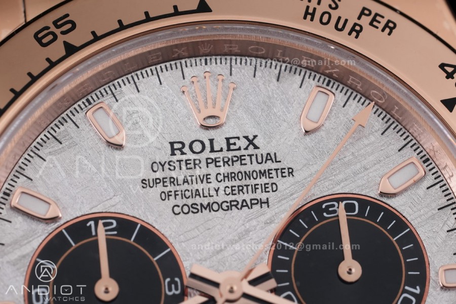 Daytona 116505 3CF 1:1 Best Edition Meteorite Dial on RG Bracelet DD4130 V2 (Mod Version)