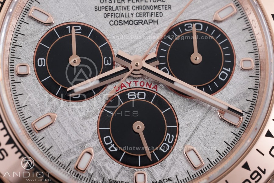 Daytona 116505 3CF 1:1 Best Edition Meteorite Dial on RG Bracelet DD4130 V2 (Mod Version)