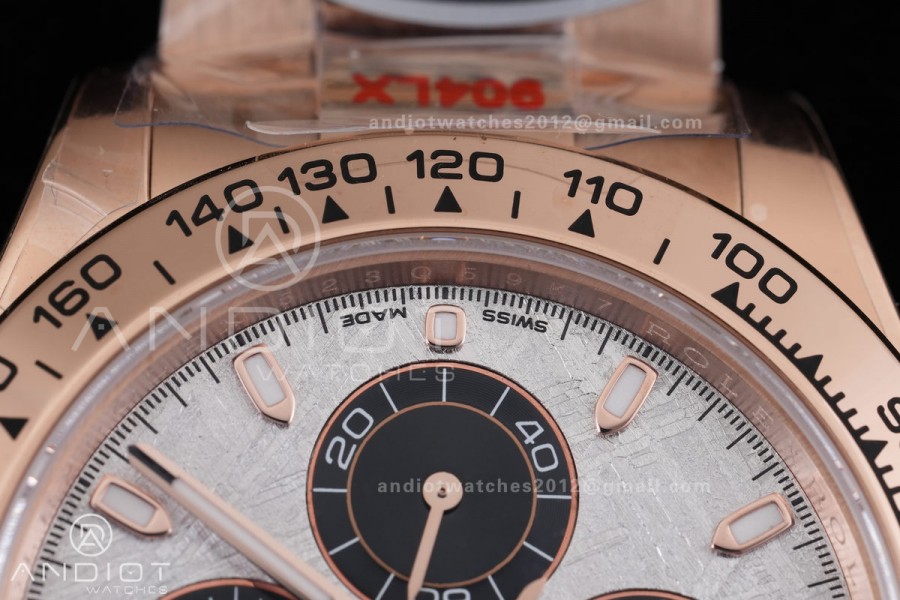 Daytona 116505 3CF 1:1 Best Edition Meteorite Dial on RG Bracelet DD4130 V2 (Mod Version)